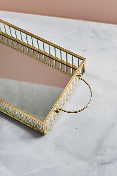 Perotti Gio Glass Mirrored Presentation Tray - 27cmx14cmx5,5cmx3cm Diameter