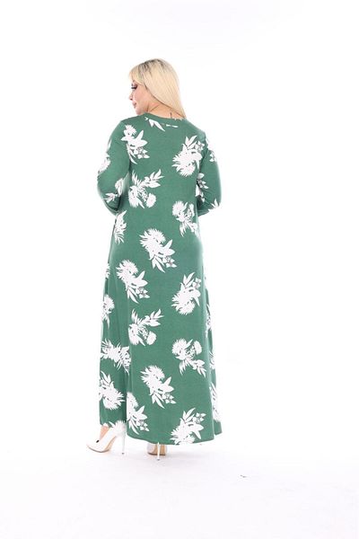mezura tekstil Plus Size Viscose Combed Cotton - Maxi Dress Suitable for Hijab