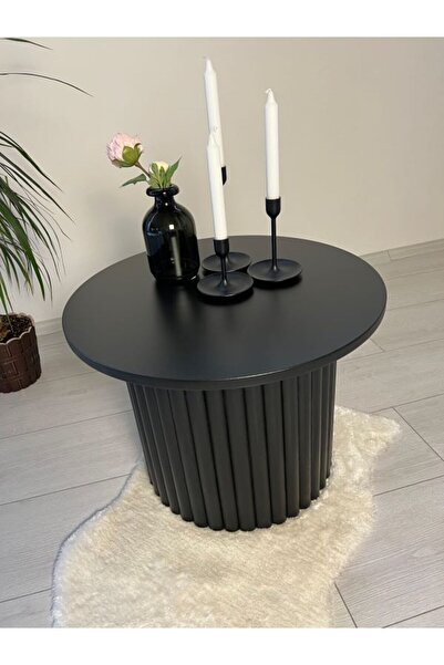 woodywood 60 Cm özel Tasarım Komple Siyah Orta Sehpa