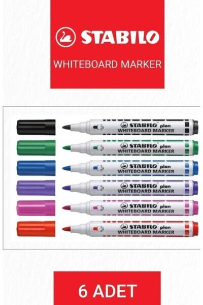 Stabilo Stabılo Plan Beyaz Tahta Kalemi 6 Renk Set