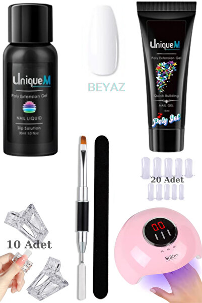Uniquem 35 Parça Tırnak Yapma Poly Gel Seti Protez Tırnak Yapma Tırnak Süslem...