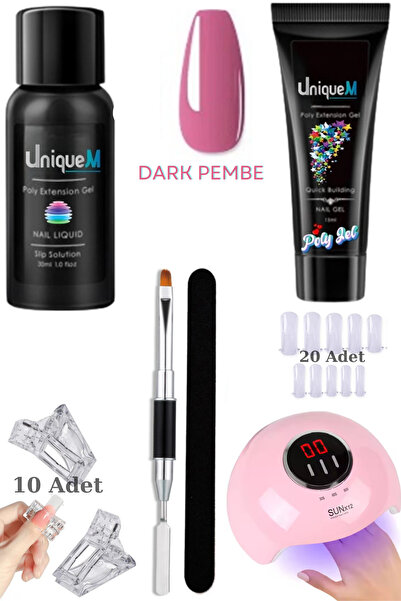 Uniquem 35 Parça Tırnak Yapma Poly Gel Seti Protez Tırnak Yapma Tırnak Süslem...