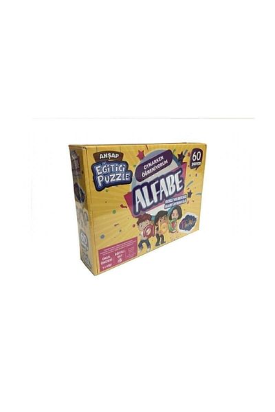 Play Wood Playwood Educational Wooden Alphabet - Puzzle 60 Piece Educational Toy