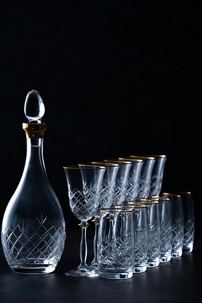 ACAR Roland Gold 13 Piece Glass Set
