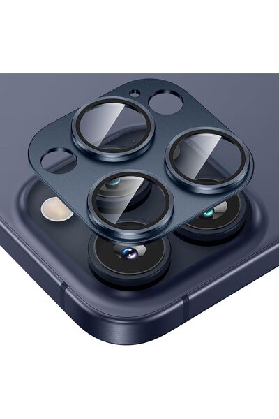 Fibaks حماية كاملة لعدسة الكاميرا من التيتانيوم مع إطار متوافق مع هاتف Iphone 15 Pro وIphone 15 Pro Max