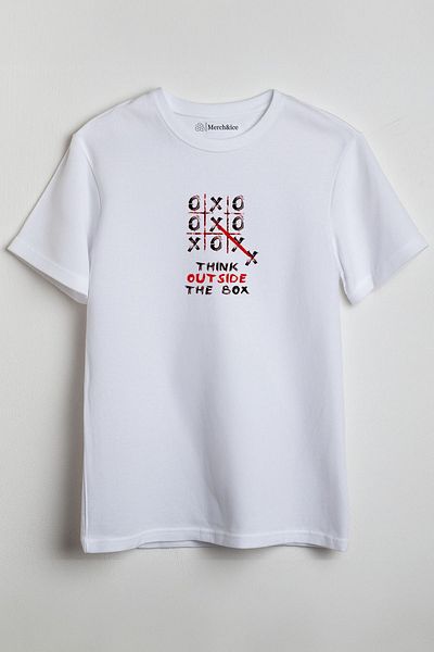 SM Satranç Medya Μπλουζάκι με στάμπα Unisex "Think Outside The Box".