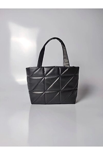 ZAWE FASHION Dámský černý prošívaný kožený popruh na zip na rameni a kabelce s trojúhelníkovým vzorem