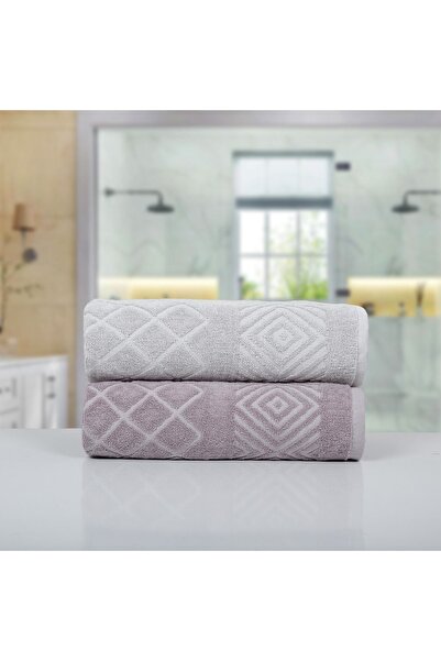 ILGIN HOME Cotton Hand Towel Face Towel Set of 2 50 X 90 Cm
