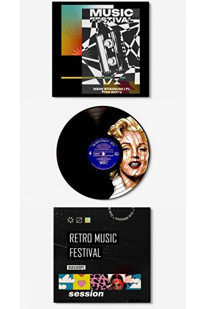 Buka Shops Marilyn Monroe Renkli Plak Duvar Dekoru