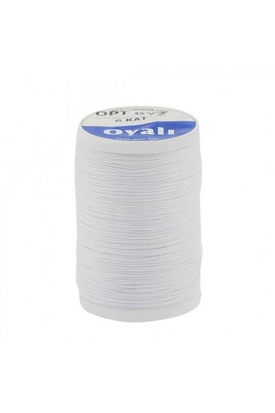 ATMACA TUHAFİYE Embroidered 6 Layers Artificial Silk Cross Stitch Etamine Hand Embroidery Rope Color No: Optical White