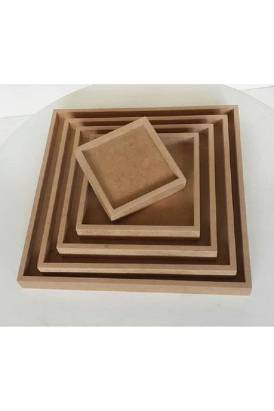 Altınyapı Hobi Market 5 Pieces Two-Way Mdf Square Wall Panel