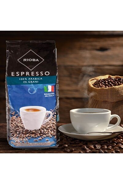 Rioba Espresso Filtre Kahve Italiano Roasted 100% Arabica In Grani Espresso F...
