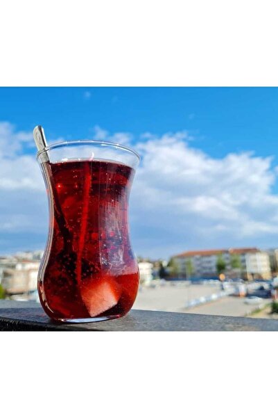 Genel Markalar Kırmızı Çay Bardağı Şeklinde Jel Mum, şık ve dekoratif ev akse...