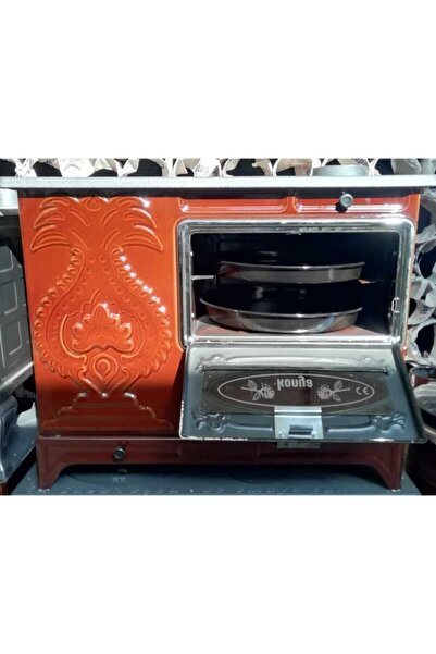 ÖZSAL (elif) Geniş Fırınlı-majolik-kovalı Uyuyan Kuzine Soba-alttan Havalı