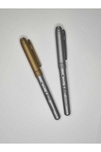 Bic Permanent Marker Intensity - Felted Pen (1 Piece Gold and Silver)