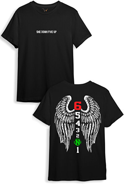 WİDİ Tricou cu imprimeu pentru motociclist - cu aripi la spate, cu croiala no...