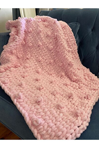 ÖRGÜCÜ DESİGN Pembe Bebek Battaniyesi-