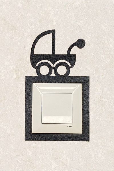 BLgrup 2112 Laser Cut Wooden Socket Frame Single Baby Room