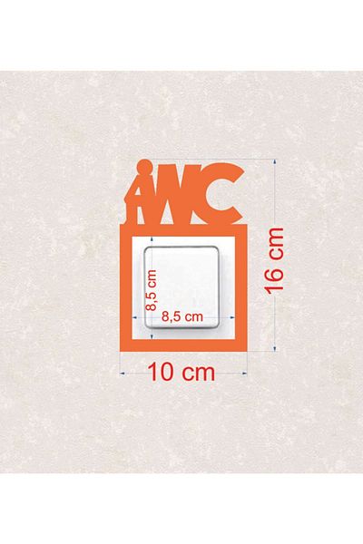 BLgrup 2118-t Laser Cut Wooden Switch Socket Frame Orange Single WC 2