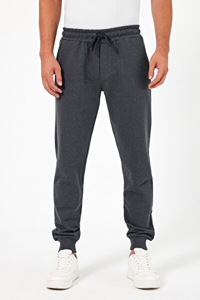 COMEOR Pantaloni de sport Jogger pentru bărbați - antracit gros, buzunar la s...