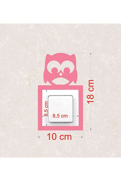BLgrup 2121-p Laser Cut Wooden Switch Socket Frame Pink Single Owl