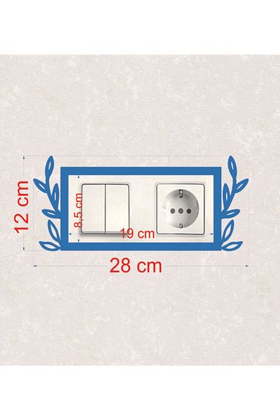 BLgrup 2115-m Laser Wooden Switch Socket Frame Blue Double Decorative