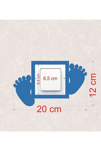 BLgrup 2113-m Laser Cut Wooden Switch Socket Frame Blue Single Baby Room Feet