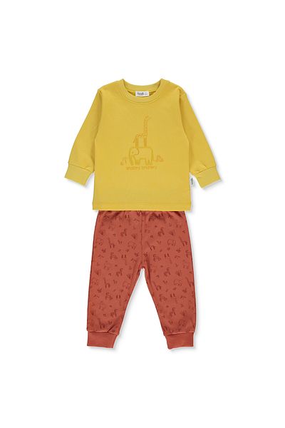 Bebetto Indigo F1360 - 2-Piece Colorful Pajama Set, Organic Peers