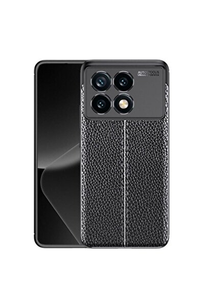 HANPORIUM Poco F6 Pro Silikon Kılıf Deri Desenli Kamera Korumalı Darbe Emici ...