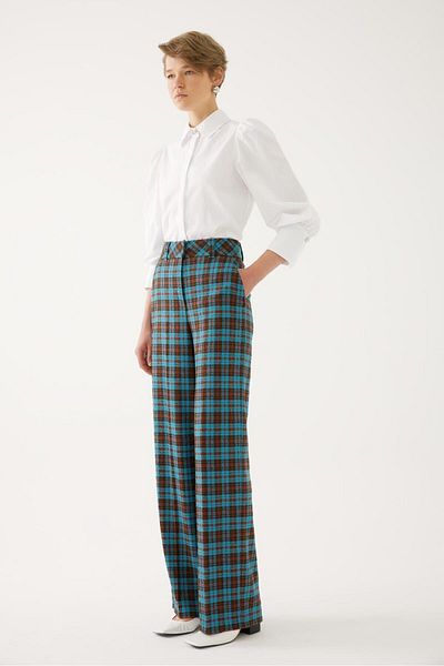 Exquise Plaid Trousers