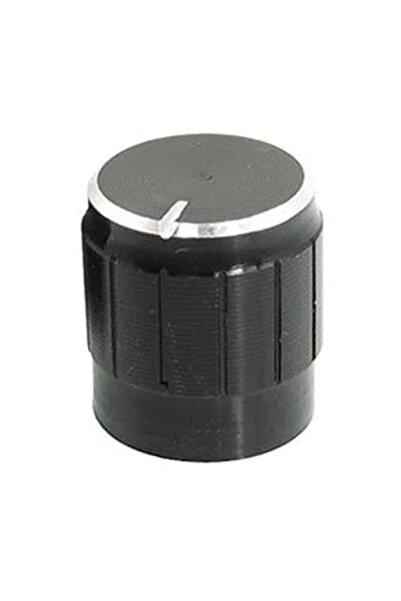 Genel Markalar Alüminyum Pot Başlığı 6mm Tırtıklı Mil 6mm Siyah Metal Potansi...