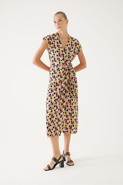 Exquise Rochie dublu cu model geometric