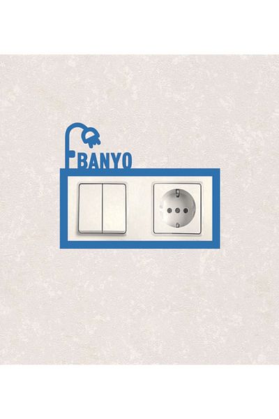 BLgrup 2103-m Laser Cut Wooden Switch Socket Frame Blue Double Bathroom