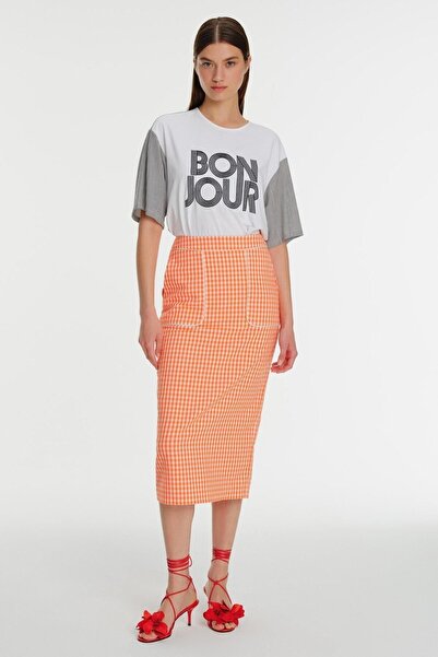 Exquise Πλεκτή μπλούζα με κοντό μανίκι Crew Neck