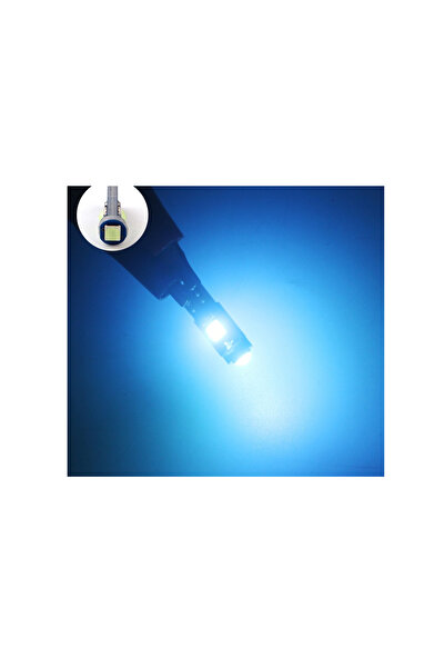 ZEMBİL 10 Adet Buz Mavisi T5 Led Kilometre Kadran Ambians Aydınlatma Ampulü