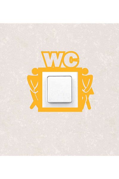 BLgrup 2100-s Laser Cut Wooden Switch Socket Frame Yellow Single Wc