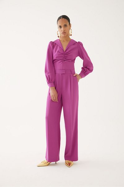 Exquise High Waist Fabric Trousers