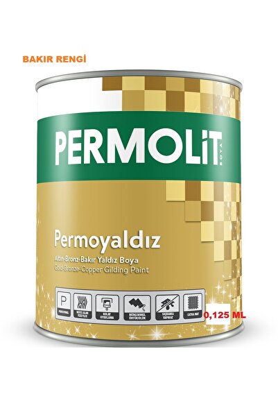 Permolit PERMOLİT BAKIR RENK YALDIZ BOYA 0,125 ML (SOBA,EGZOZ,BACA)