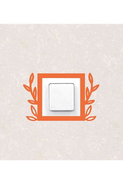 BLgrup 2114-t Laser Cut Wooden Switch Socket Frame Orange Single Decorative