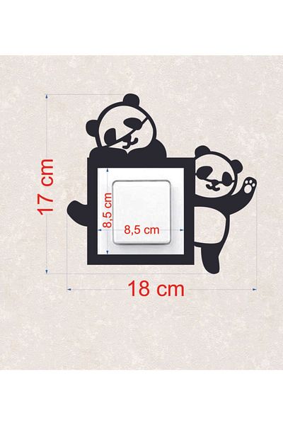BLgrup 2101 Laser Wooden Socket Frame Black Single Pandas