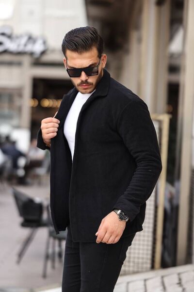 ROBERTO BORNOVA Поларна риза - черна, с копчета