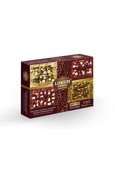 Lokum Atölyesi Premium Turkish Delight - Pistachio, Hazelnut and Condimented 350g