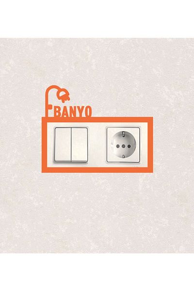 BLgrup 2103-t Laser Cut Wooden Switch Socket Frame Orange Double Bathroom