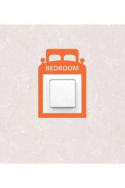BLgrup 2110-t Laser Cut Wooden Switch Socket Frame Orange Single Bedroom