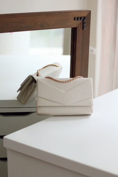 Moom Bag Γυναικεία Κρεμ τσάντα ώμου φακέλου