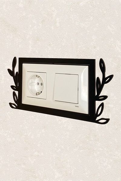 BLgrup 2115 Laser Cut Wooden Socket Frame Double Decorative