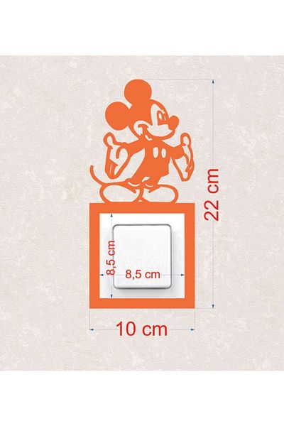 BLgrup 2120-t Laser Cut Wooden Switch Socket Frame Orange Single Mouse