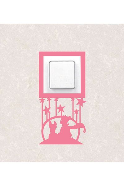 BLgrup 2109-p Laser Cut Wooden Switch Socket Frame Pink Single Little Prince
