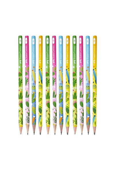 Faber Castell Faber-Castell Cactus Patterned 2B Pencil 12 Pieces 16878