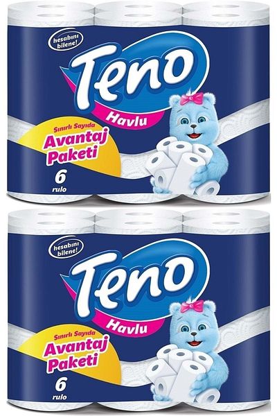 Teno Ultra Paper Towel Double Layer Pack of 12 (2pk*6) (Advantage Pk Series)